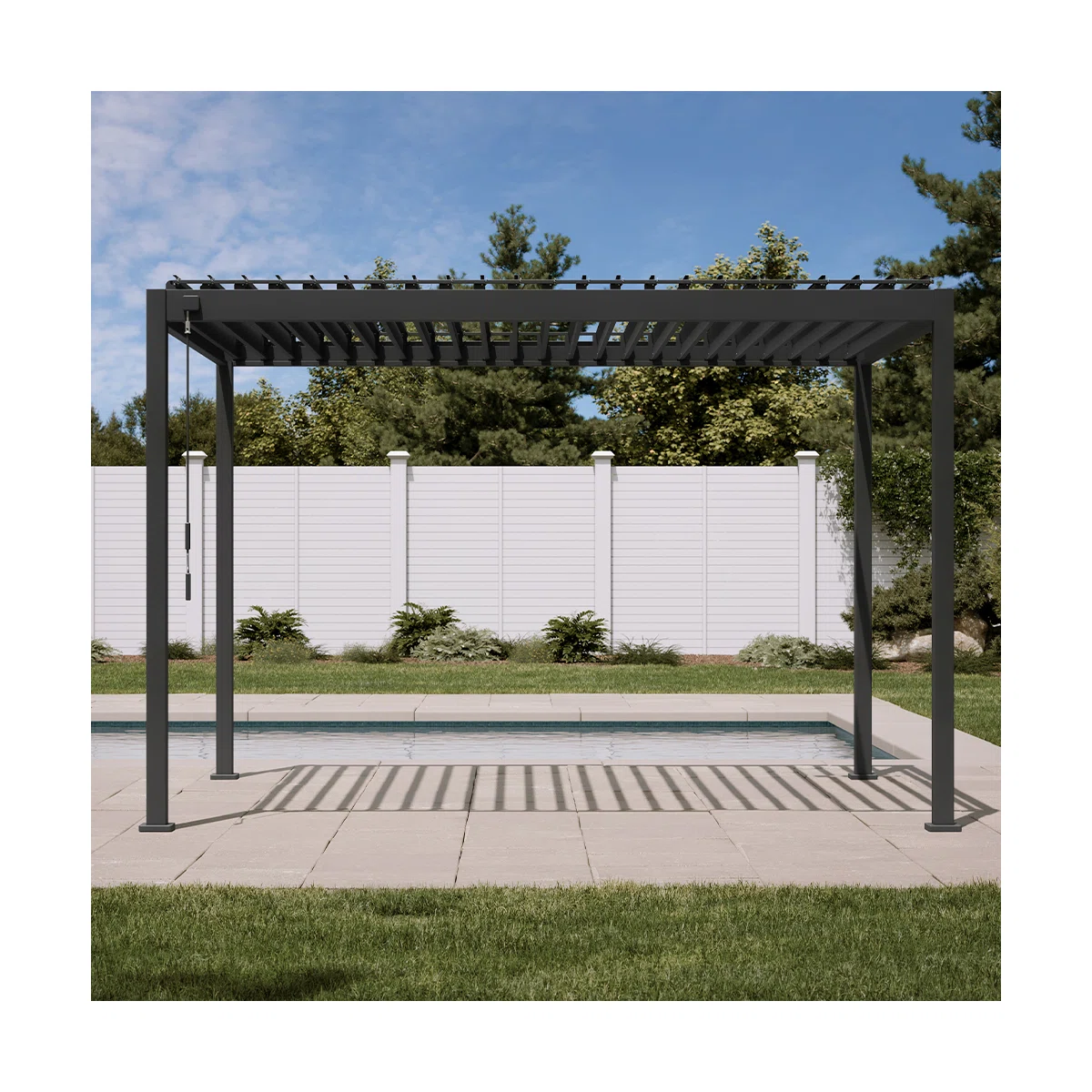 88H Metal Frame Pergola with Adjustable Louvers - Image 2